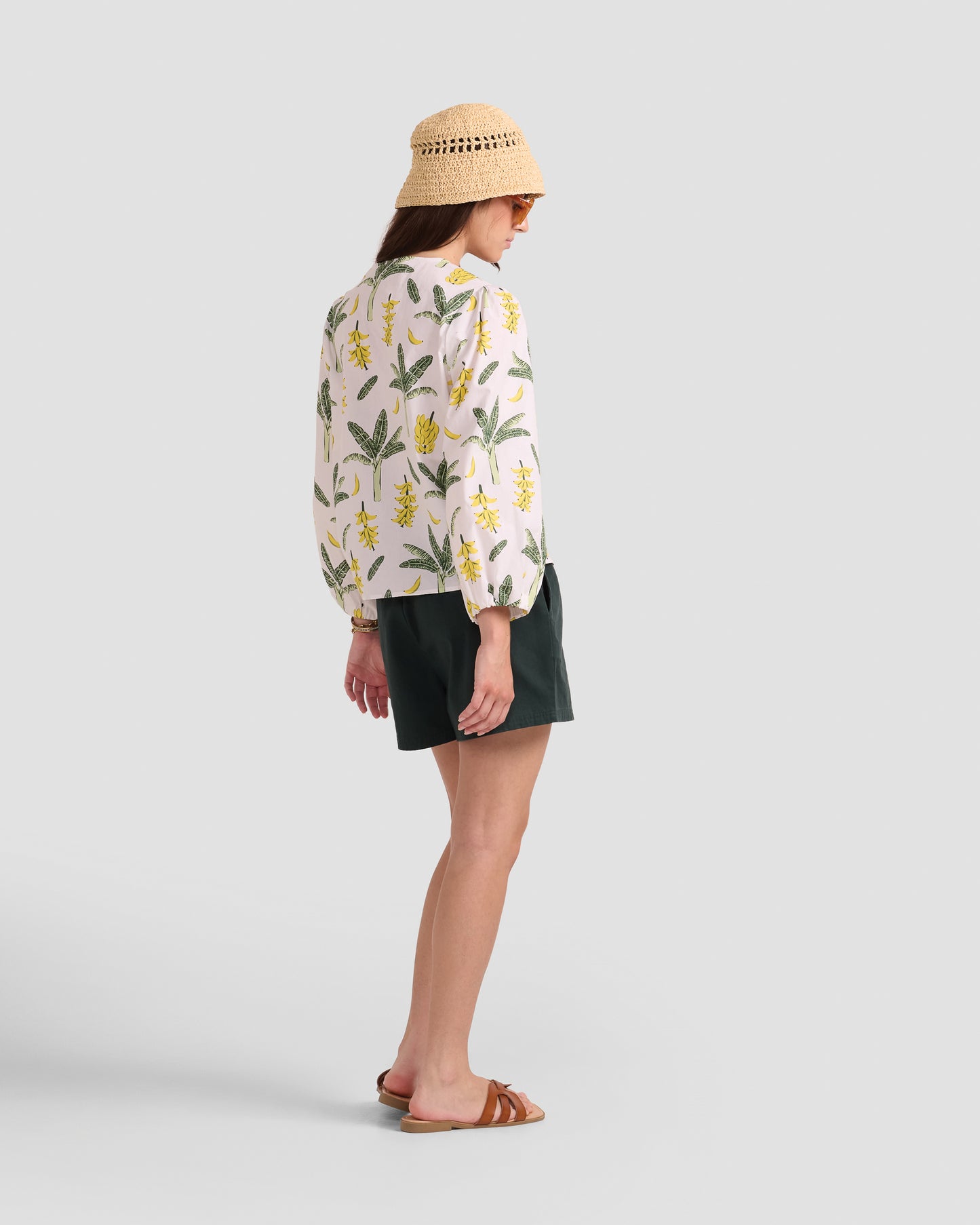 Women's Khaki Green Twill Shorts