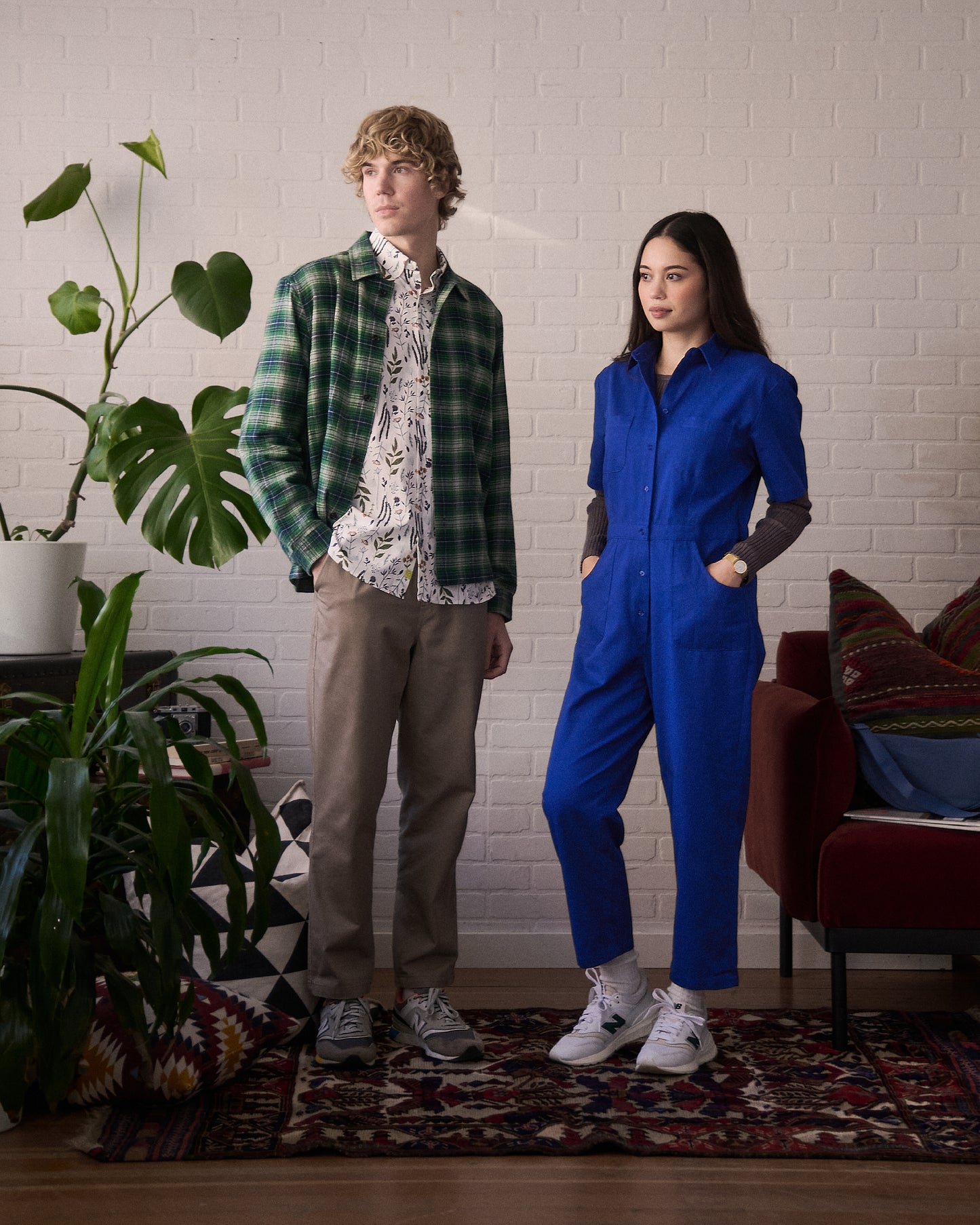 Women's Deep Blue Twill Jumpsuit