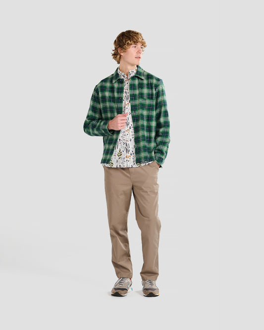 Lamont Green Flannel Plaid Shirt Jacket