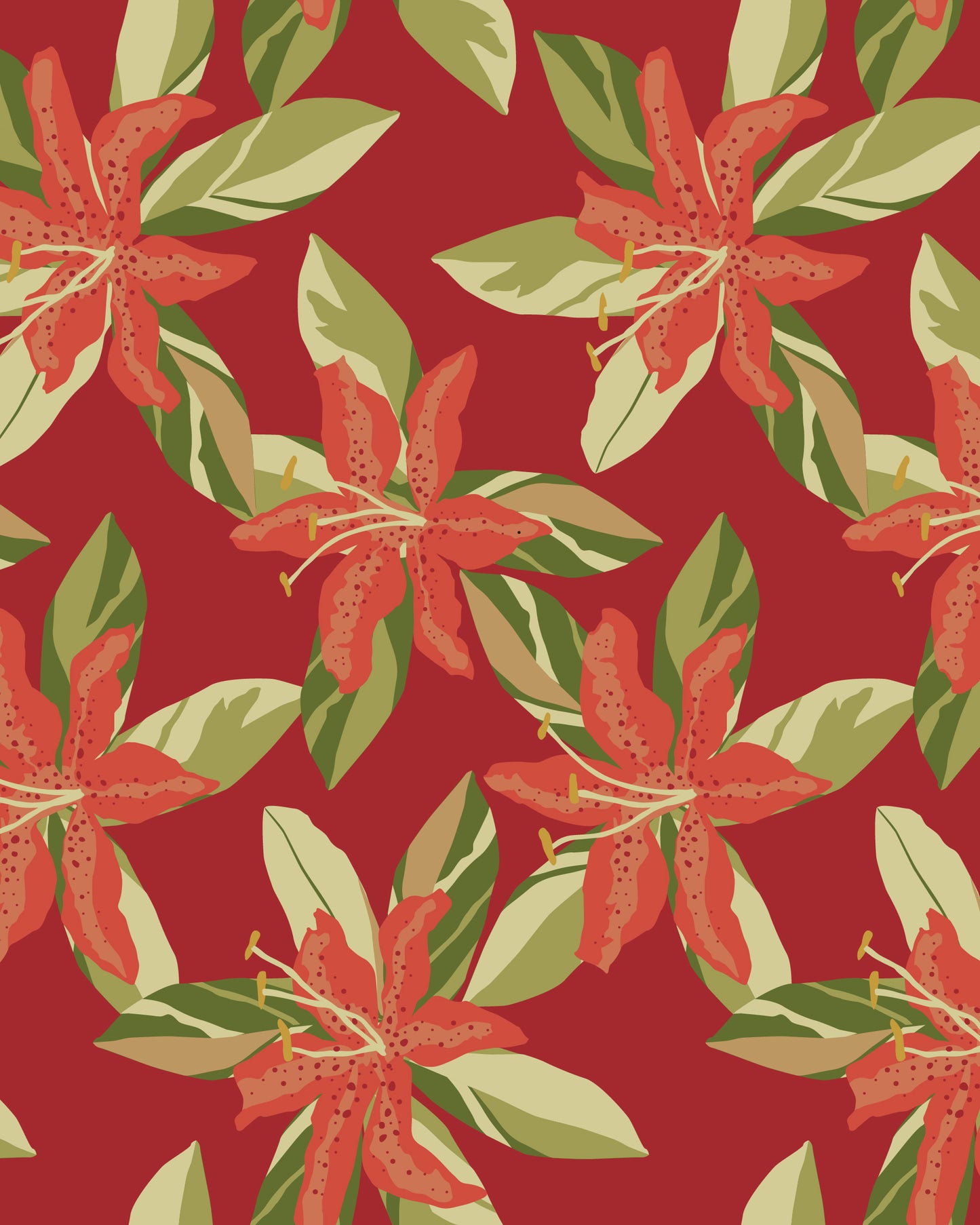 Lilies Print Shirt
