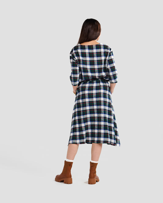 Women's Atlin Flannel Plaid Midi Pocket Skirt
