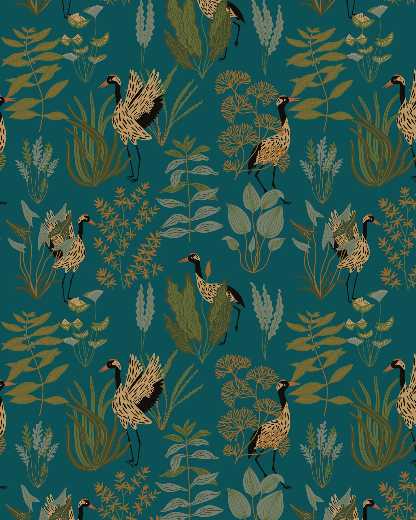 Crane Print Shirt