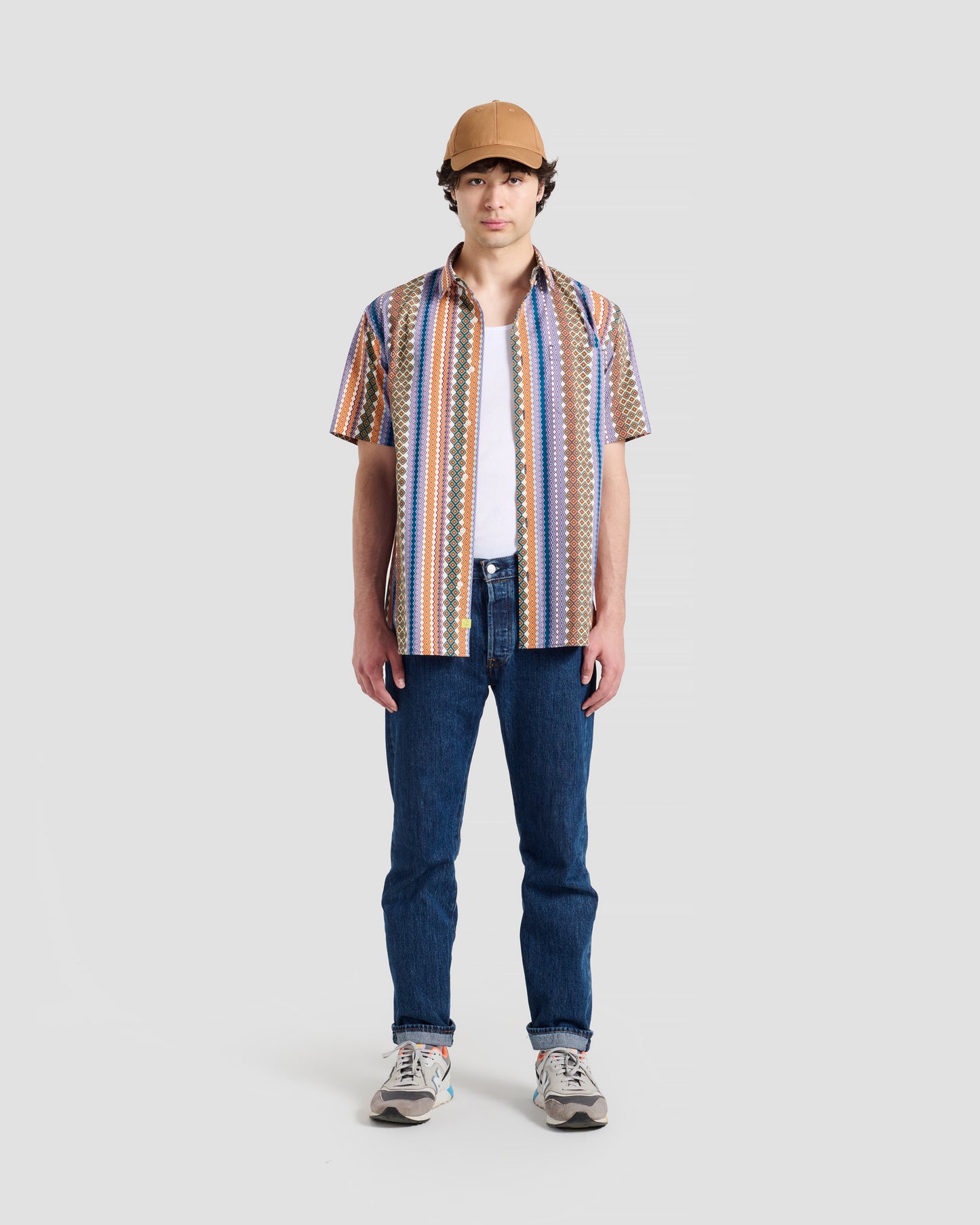 Ikat Stripe Print Shirt