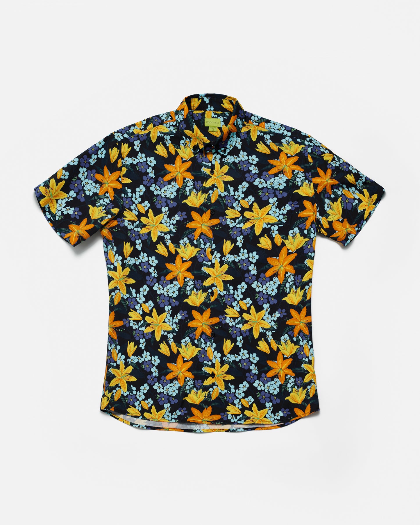 Tropical Orange Lily Print Shirt