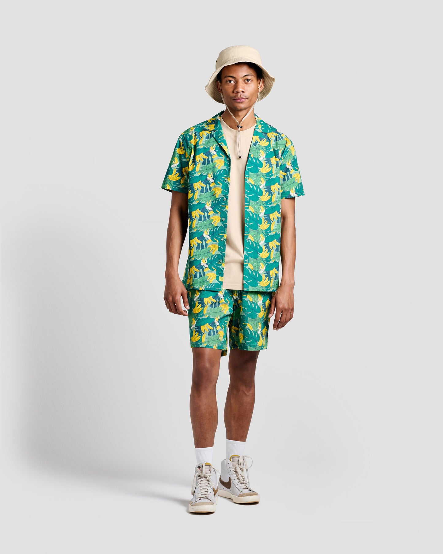 Banana Bunch Print Camp Shirt