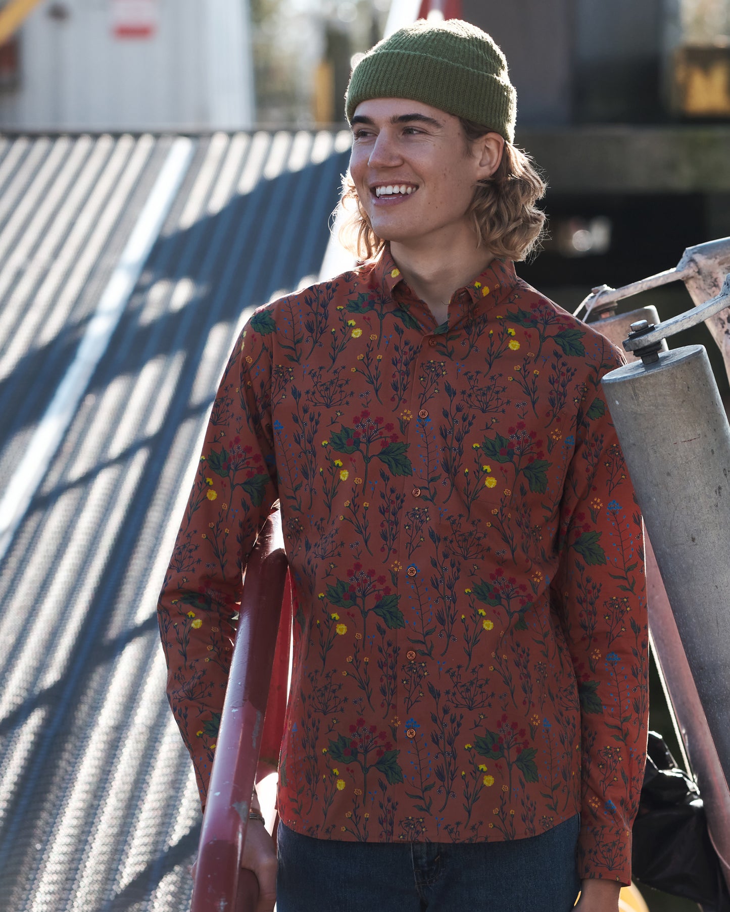 Botanic Dusk Brown Print Shirt