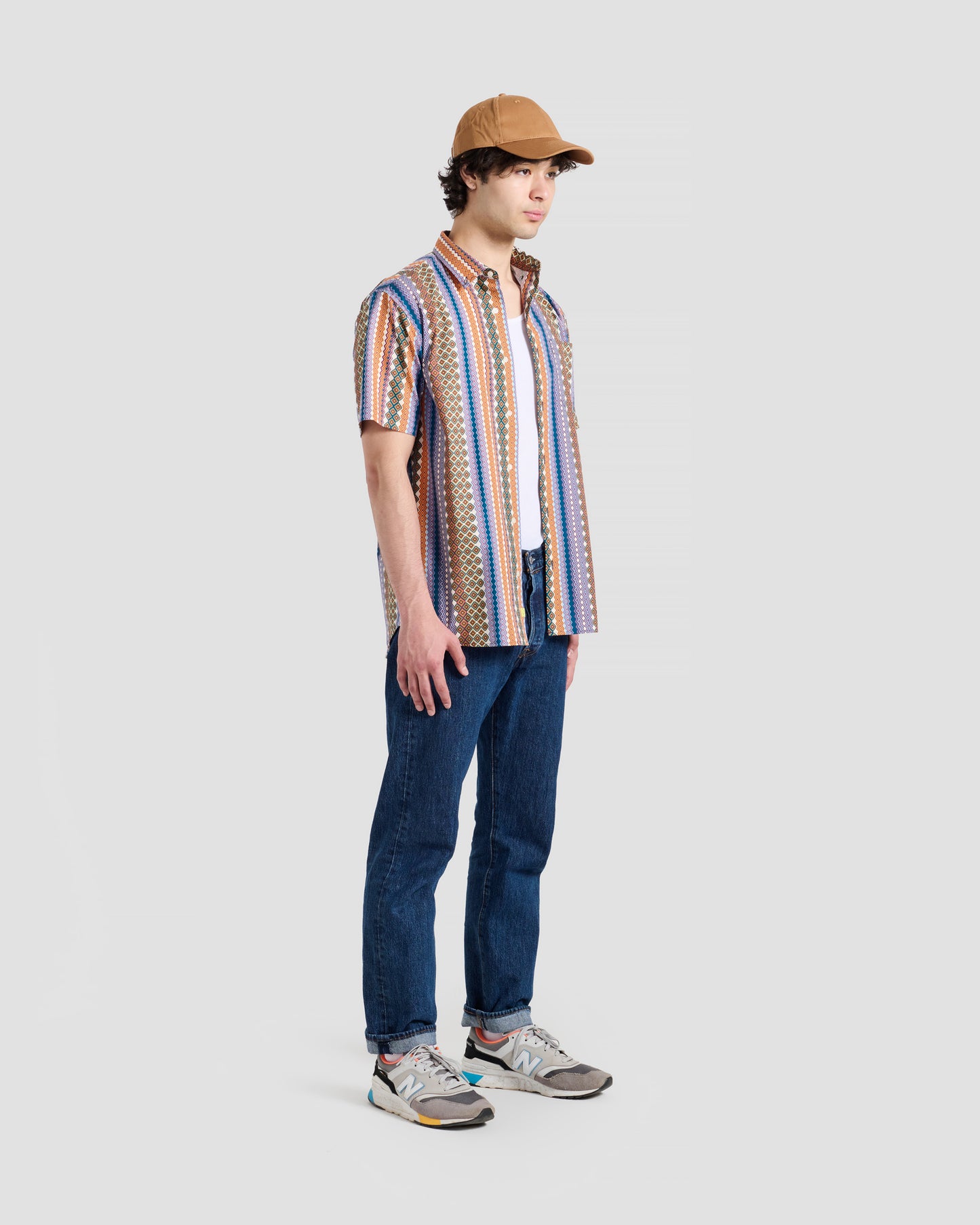 Ikat Stripe Print Shirt