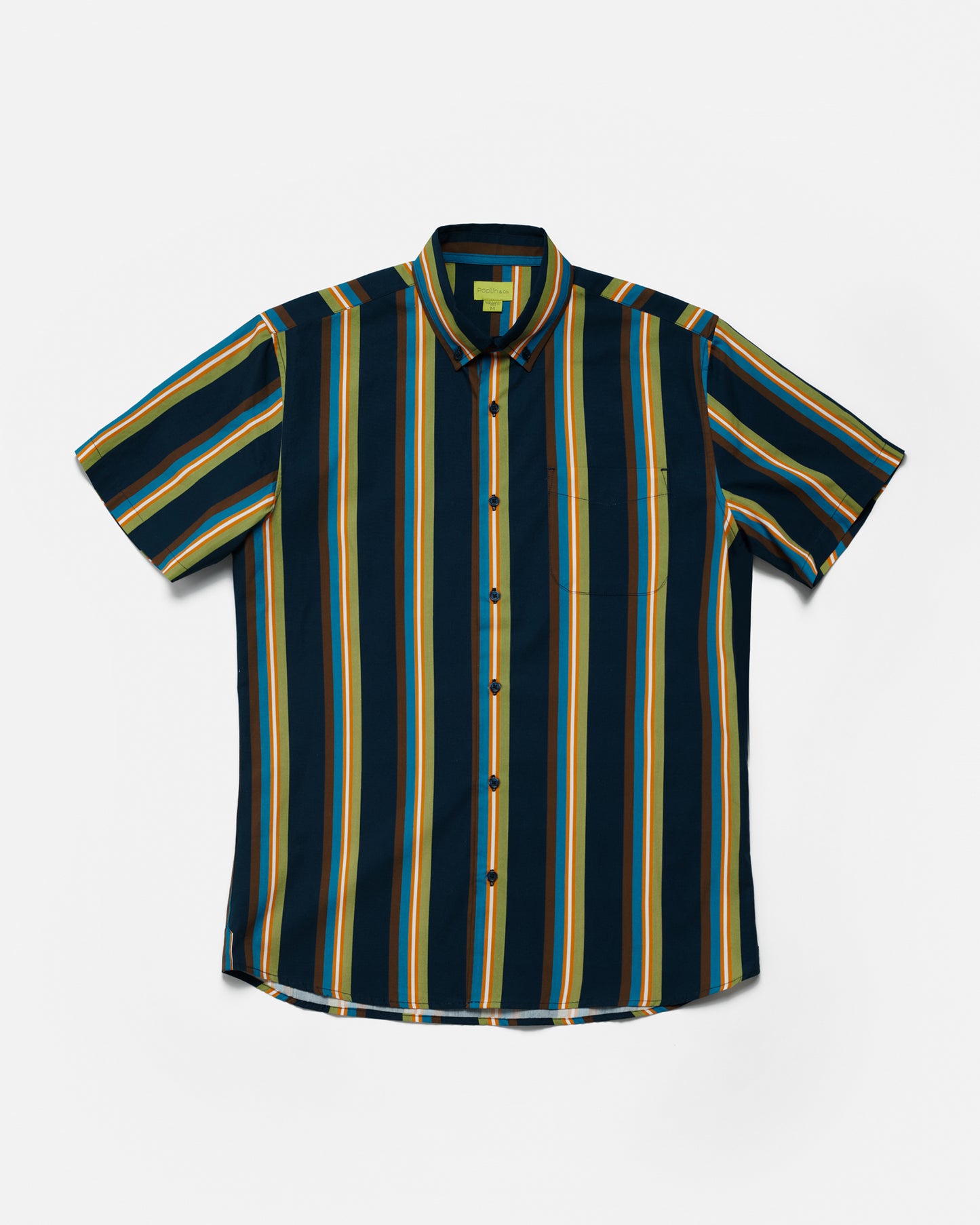 Retro Stripe Orange Print Shirt