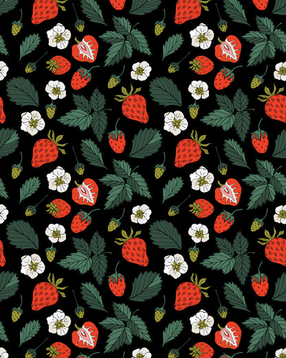 Women's Strawberry Fields Print Oversized Cropped Shirt
