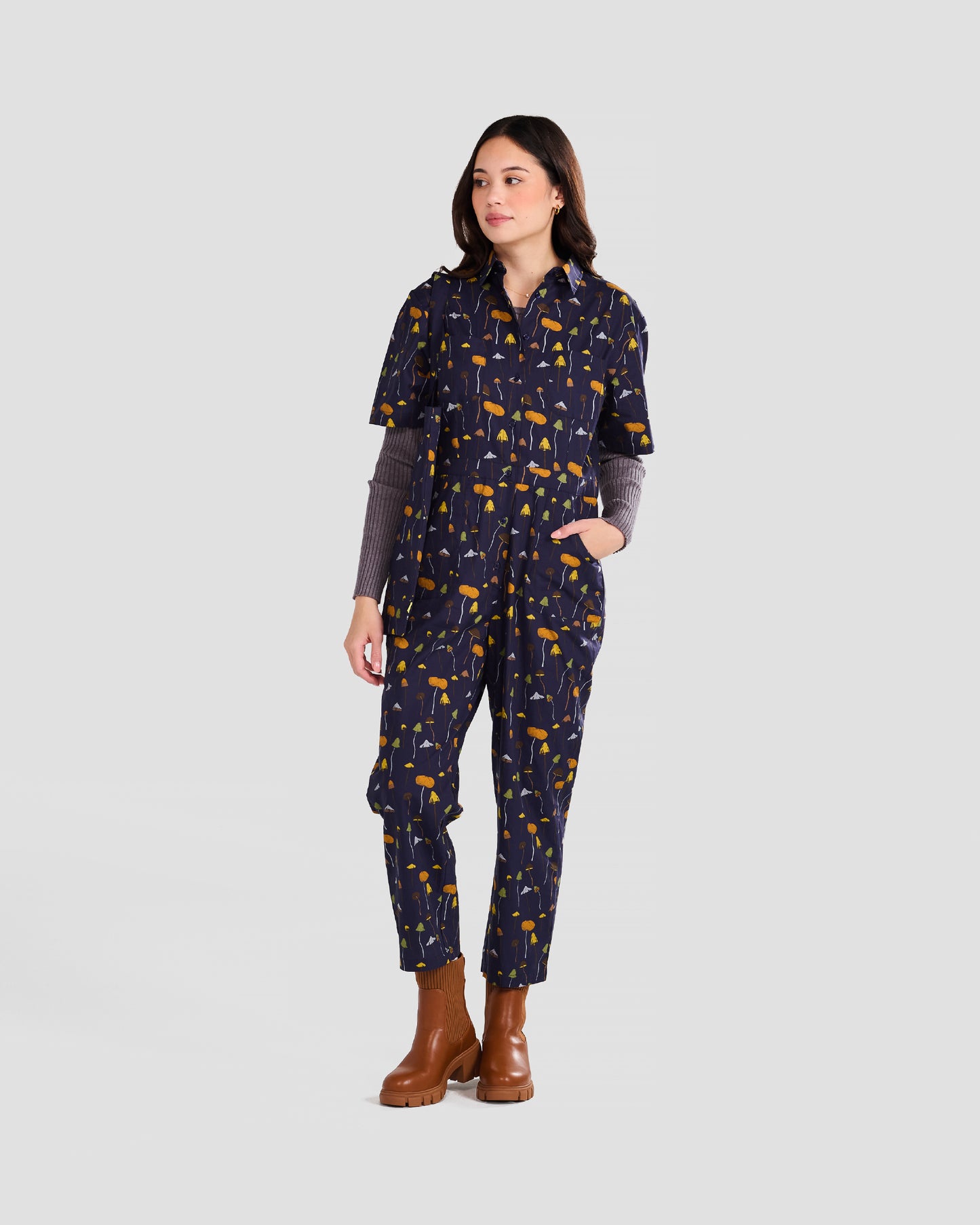 Women's Earthy Mushroom Jumpsuit