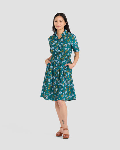 Flora In Flight Cotton Pocket Shirt Dress