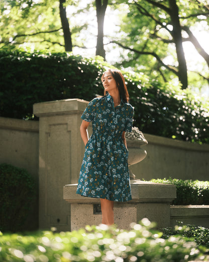 Flora In Flight Cotton Pocket Shirt Dress