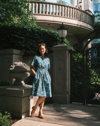 Flora In Flight Cotton Pocket Shirt Dress