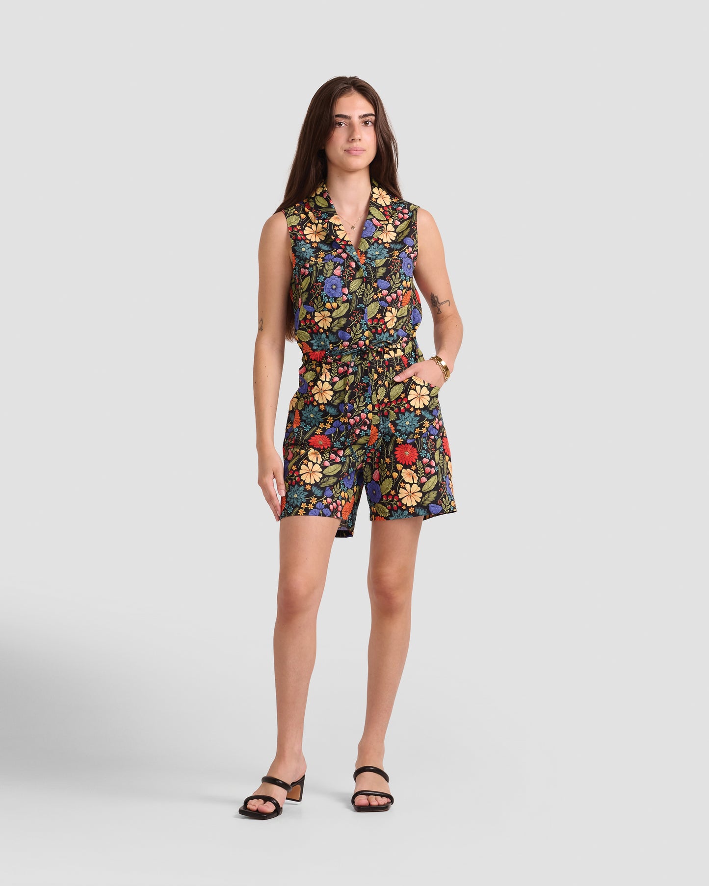 Women's Floral Gallery Print Romper