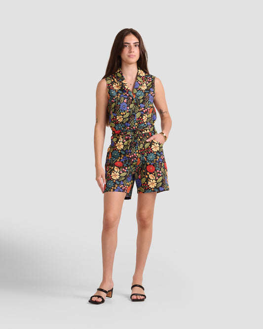 Women's Floral Gallery Print Romper