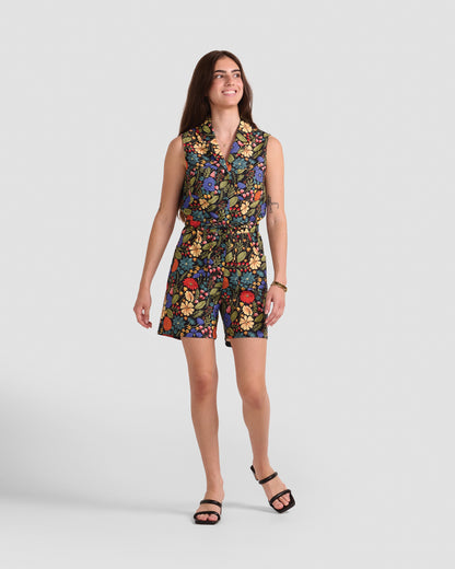 Women's Floral Gallery Print Romper