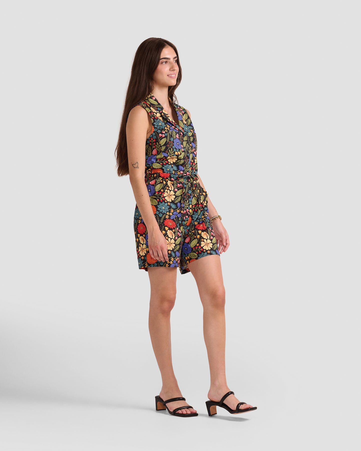 Women's Floral Gallery Print Romper
