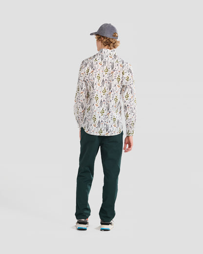 Floral Land White Print Shirt