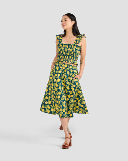 Women's Lemon Zest Print Smock Top