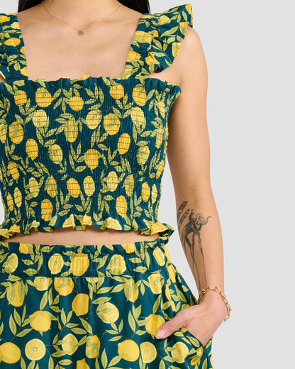 Women's Lemon Zest Print Smock Top