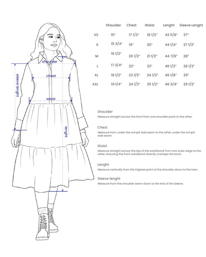Deep Indigo Twill Flared Pocket Shirt Dress