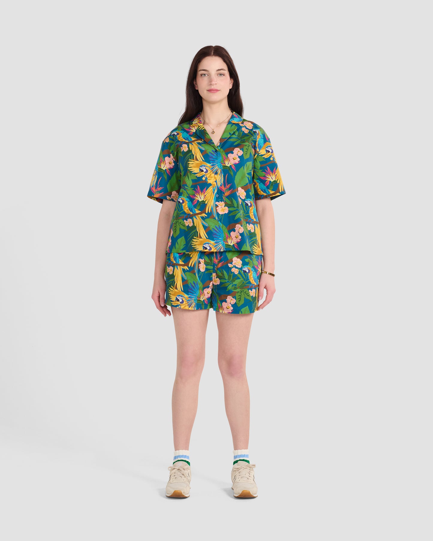 Women's Parrot Paradise Teal Shorts