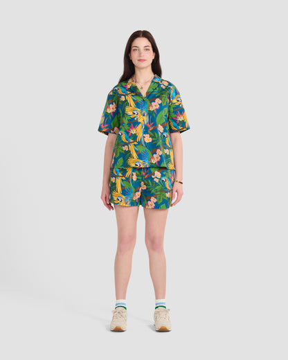 Women's Parrot Paradise Teal Shorts