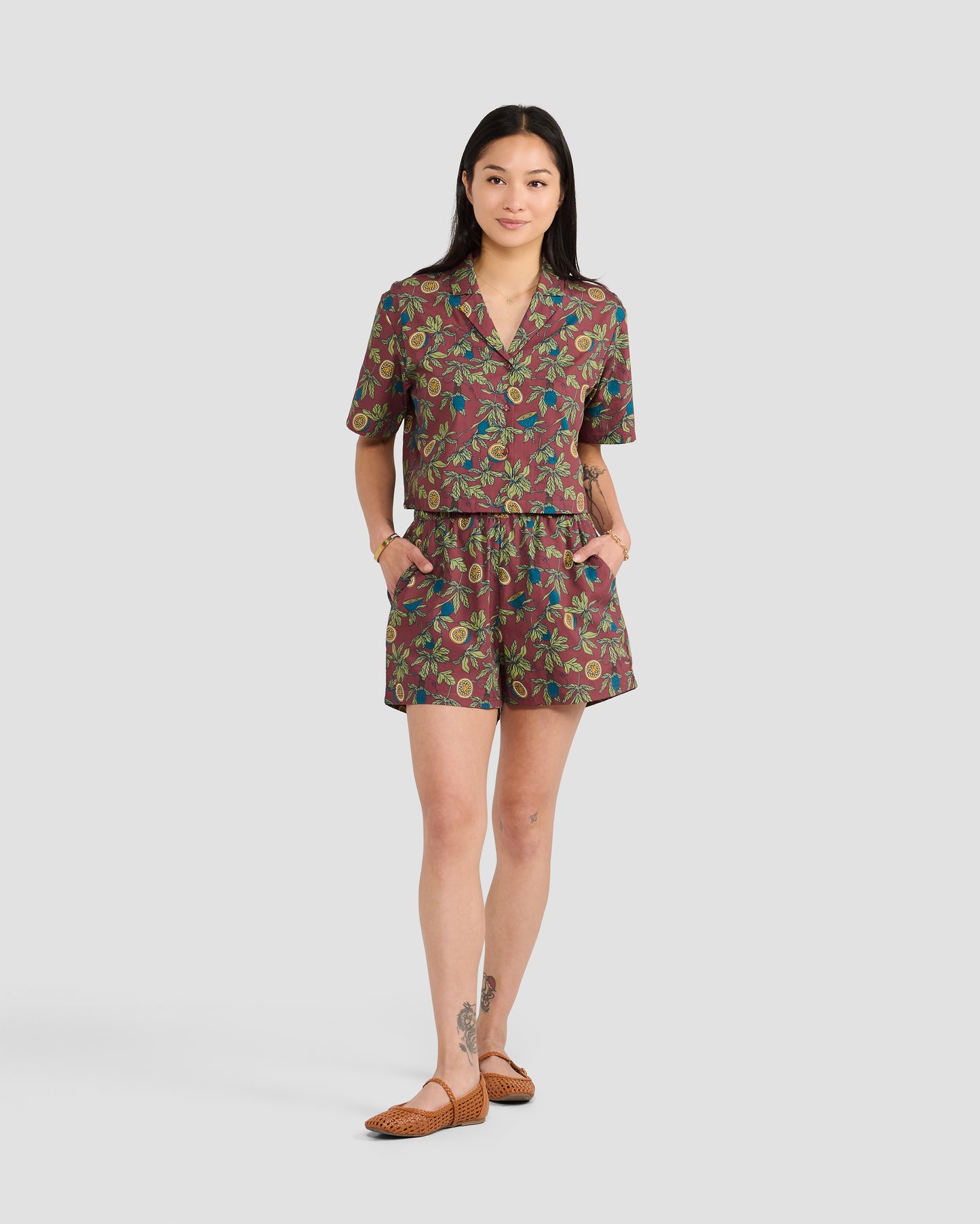 Women's Passionfruit Terracotta Print Shorts