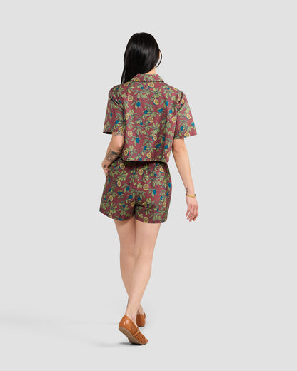 Women's Passionfruit Terracotta Print Shorts