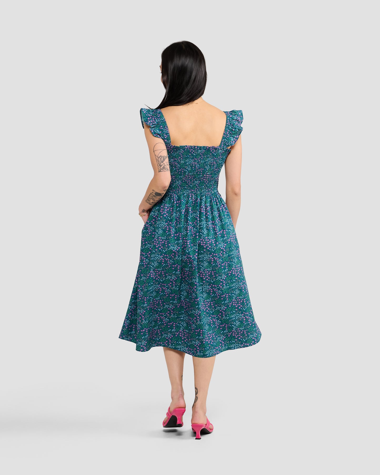 Wildflower Meadow Cotton Smock Dress