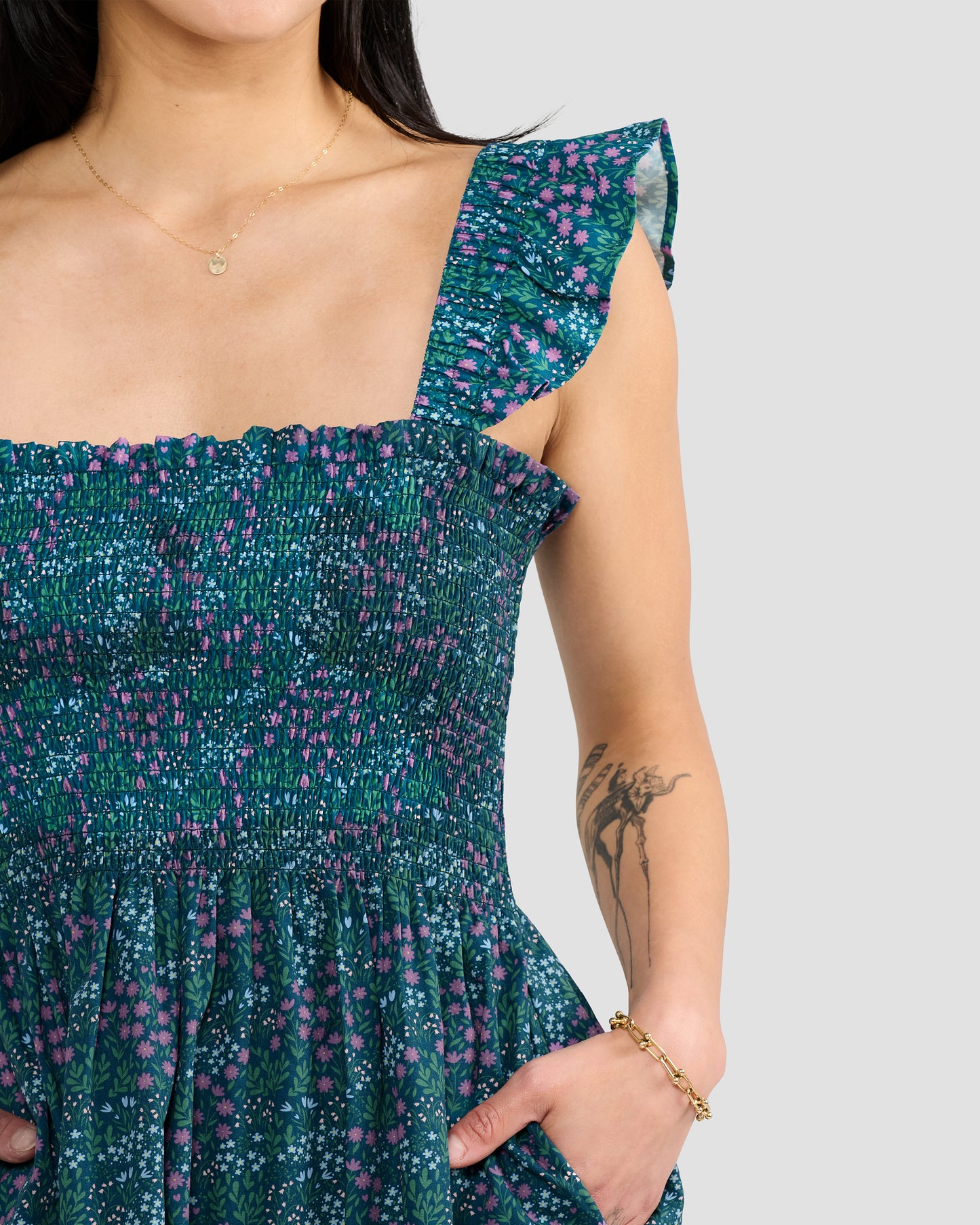 Wildflower Meadow Cotton Smock Dress