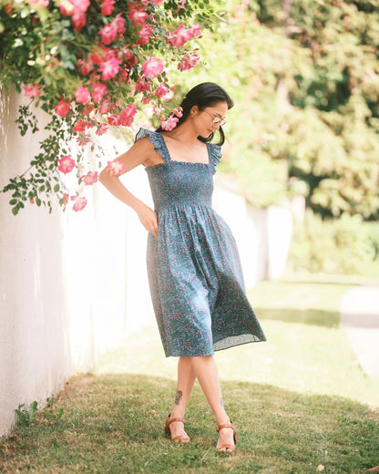 Wildflower Meadow Cotton Smock Dress