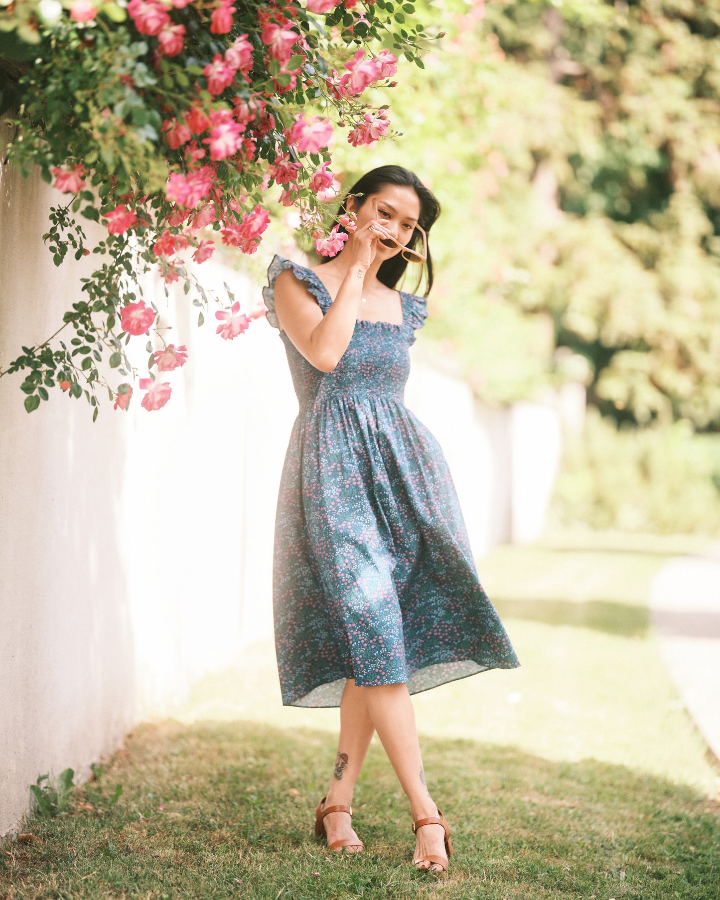 Wildflower Meadow Cotton Smock Dress