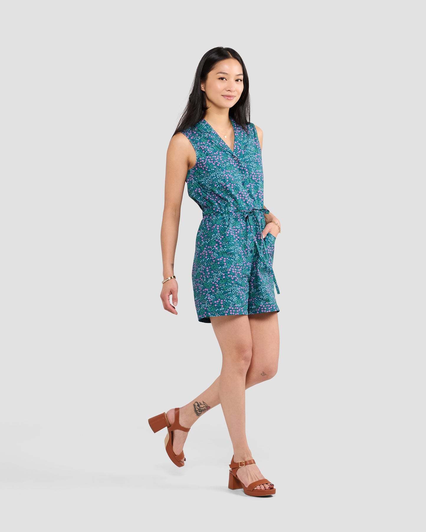 Women's Wildflower Meadow Print Romper