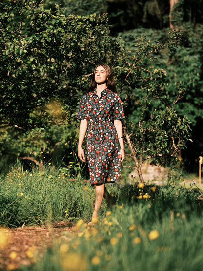 Strawberry Fields Printed Pocket Shirt Dress