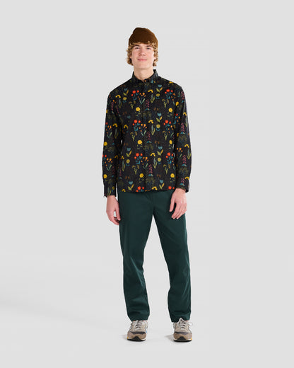 Rainy Field Black Print Shirt