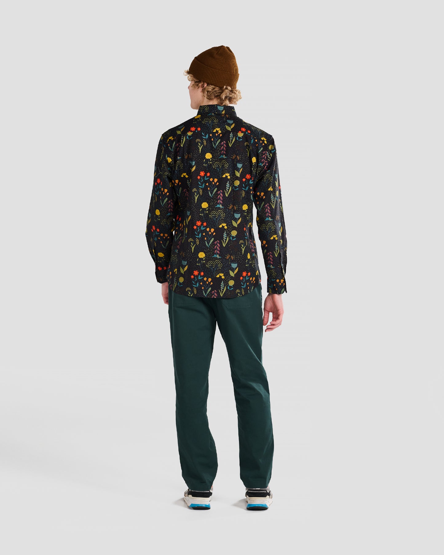 Rainy Field Black Print Shirt