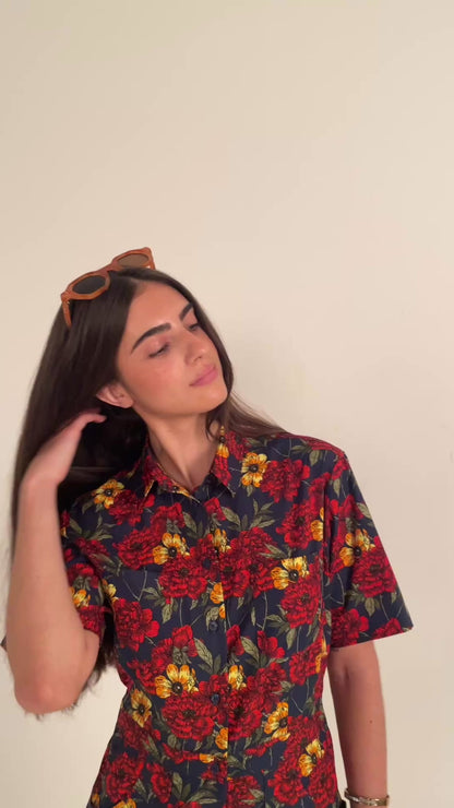 Women's Wild Peonies Print Jumpsuit