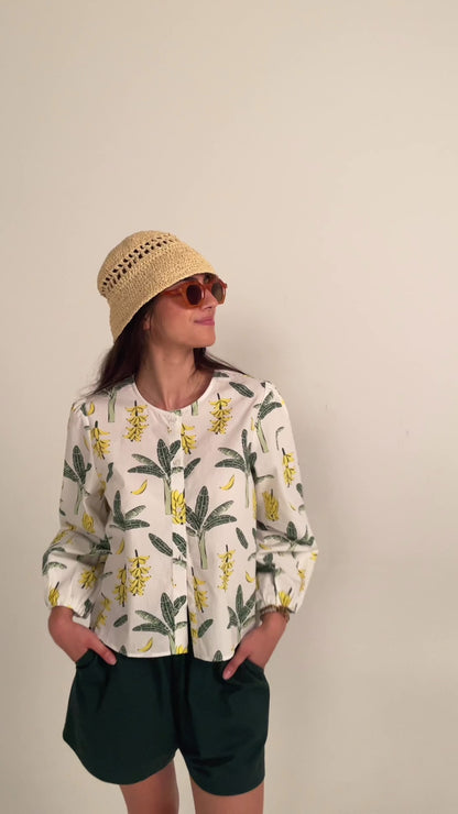 Banana Palm Shirt And Short Set