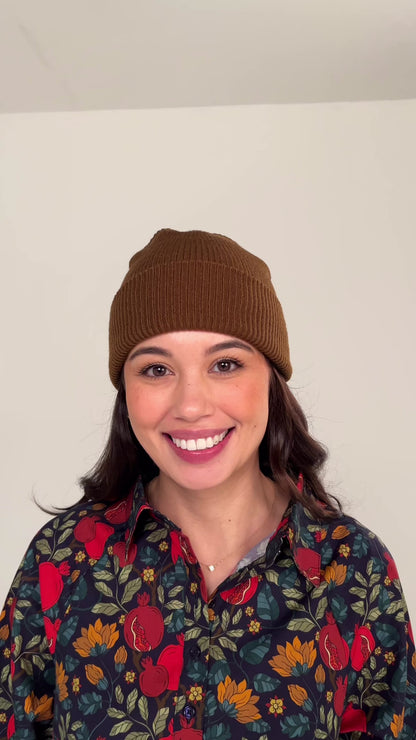 Pomegranates Printed Flared Pocket Shirt Dress