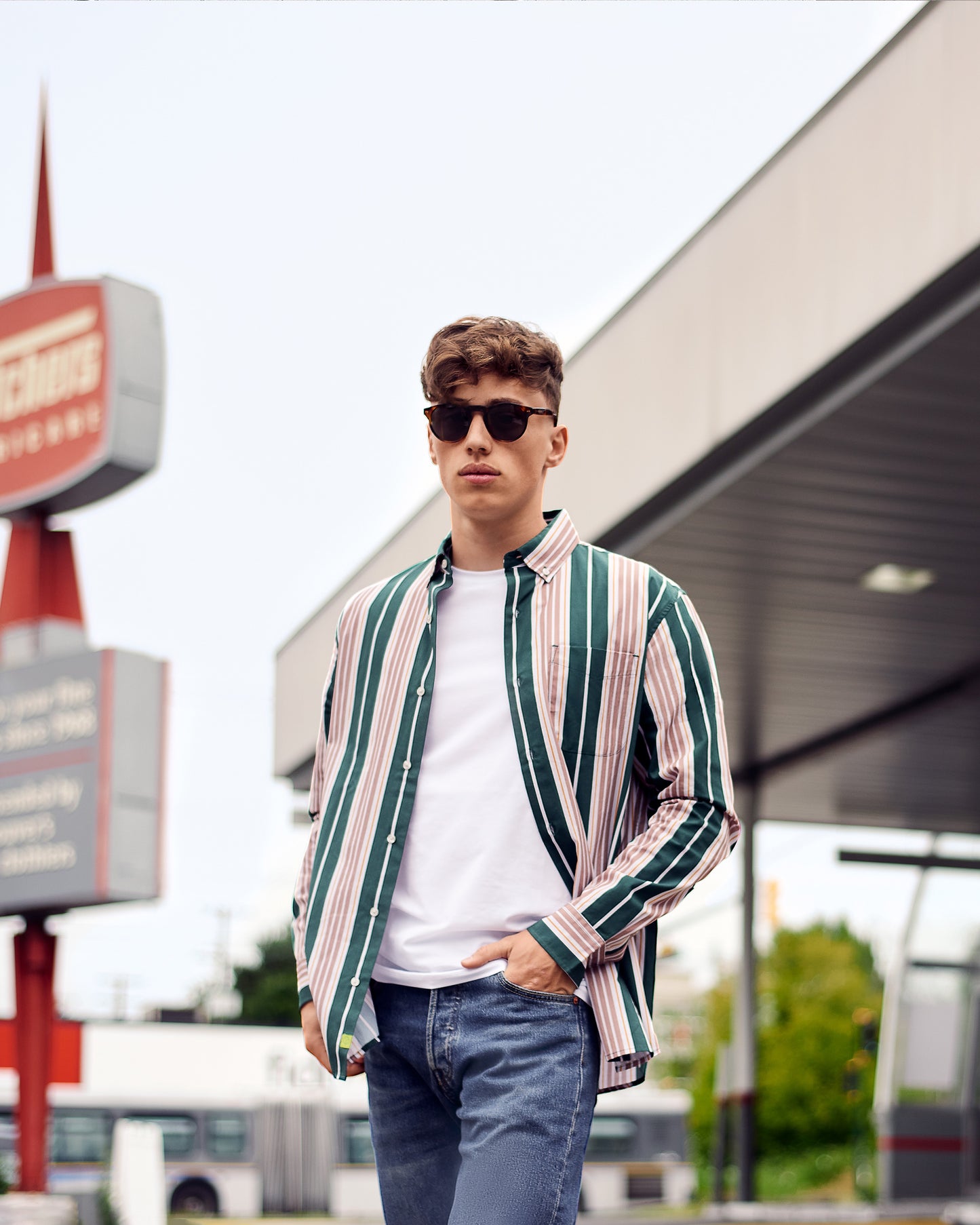 Traveller Stripe Print Shirt
