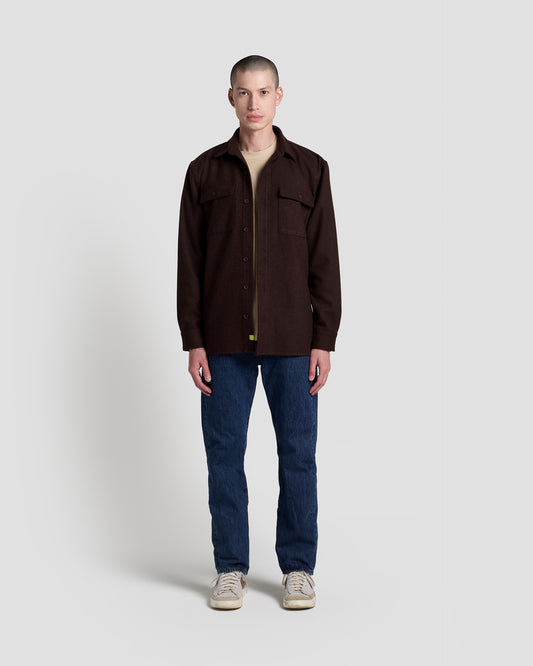 Speckeld Brown Shirt Jacket
