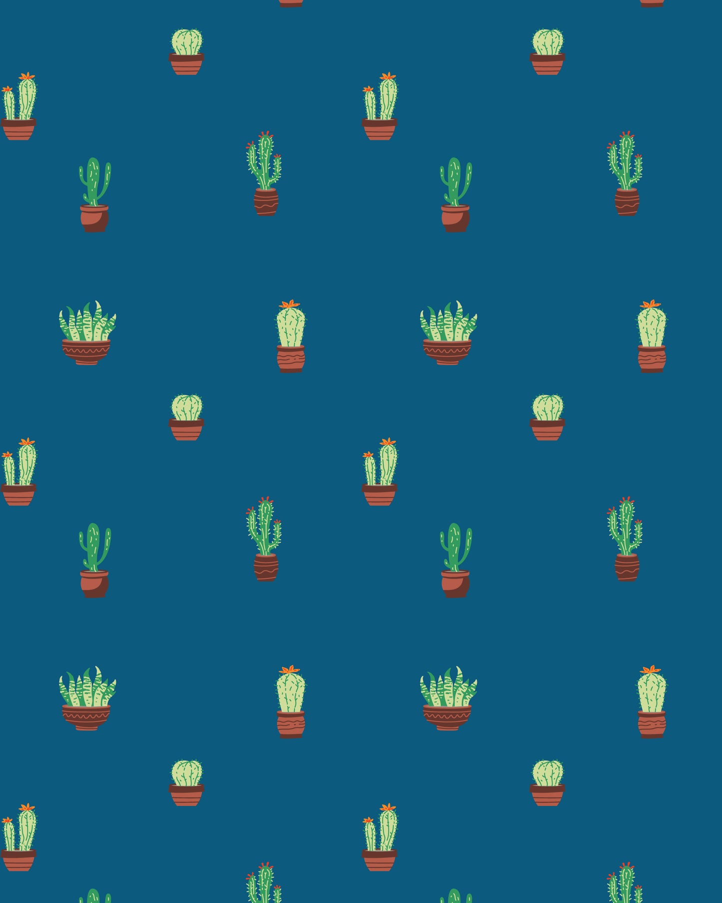 Micro Tropical Cacti Print Shorts