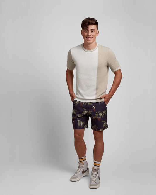 Retro Block Knit Tee