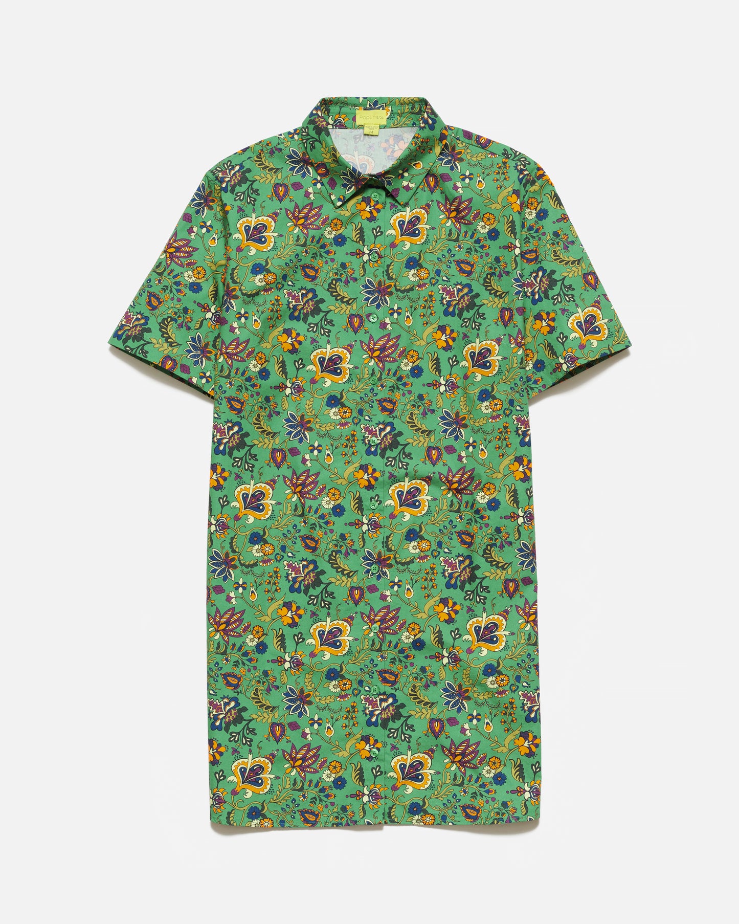 Green Magic Carpet Print Shirt Dress