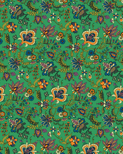 Green Magic Carpet Print Shirt Dress