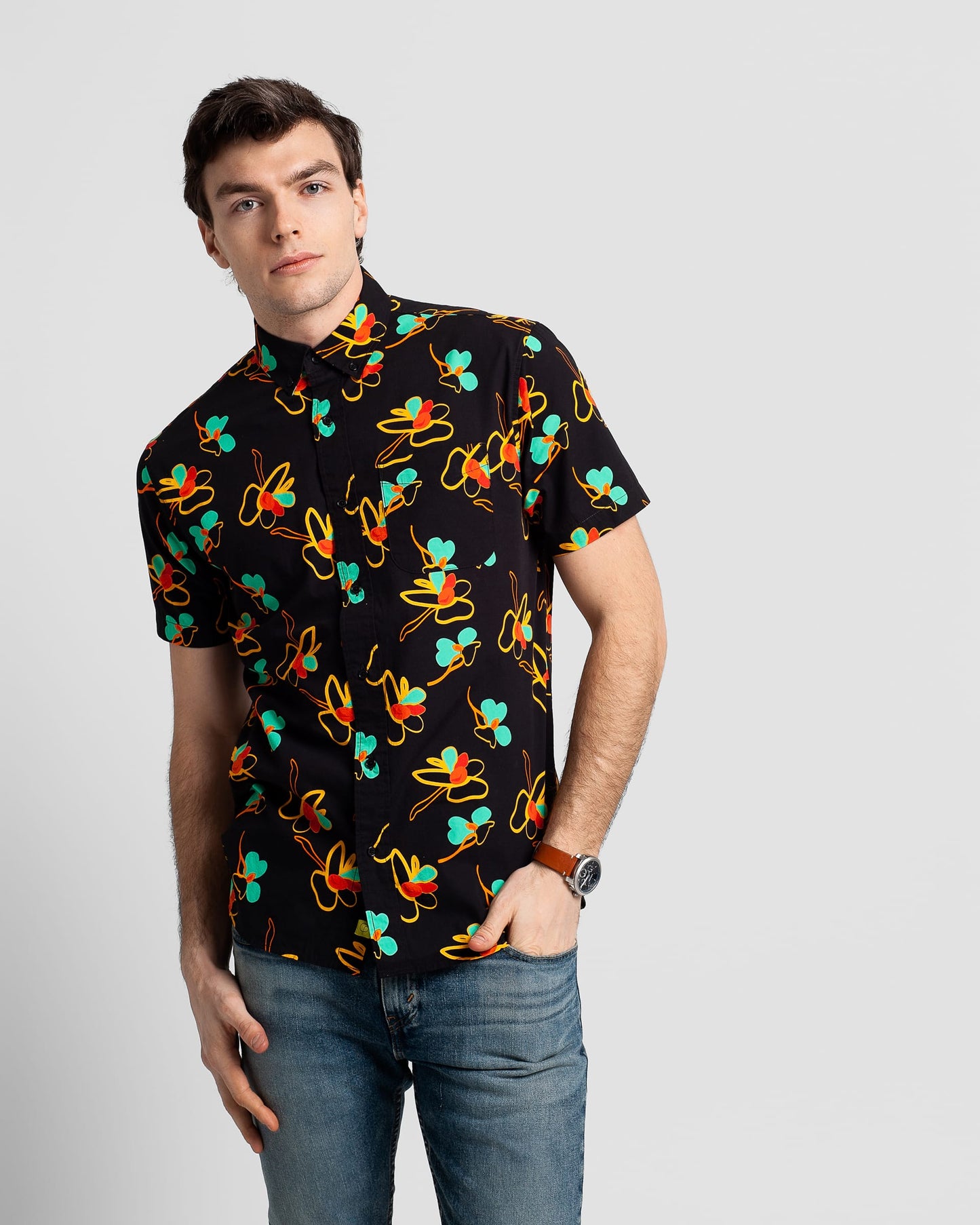 Floral Impressions Print Shirt